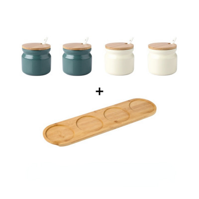 Suport pentru condimente din ceramică nordică Saliera Piper Oțet Sticlă de ulei Zahăr Chili Cutie Condimente Condimente Set Borcane de depozitare Bucătărie de acasă