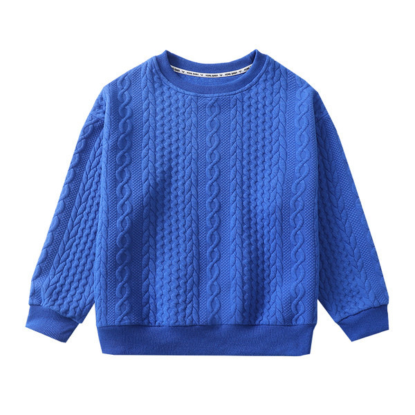Bluza za dječake s ukrasnim pletivom i O izrezom