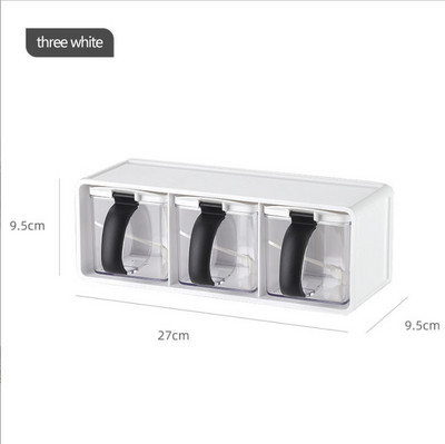 Prie sienos montuojamas prieskonių stovas, cukraus dubenėlis, druskos plaktuvas, prieskonių talpykla virtuvės reikmenų laikymo rinkinys, prieskonių dėžutė