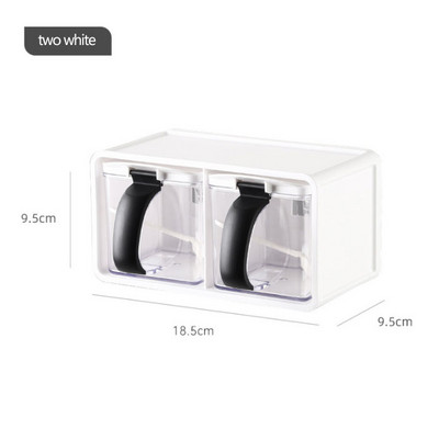 Prie sienos montuojamas prieskonių stovas, cukraus dubenėlis, druskos plaktuvas, prieskonių talpykla virtuvės reikmenų laikymo rinkinys, prieskonių dėžutė