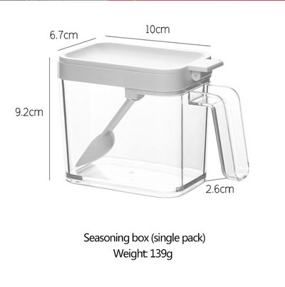 Prie sienos montuojamas prieskonių stovas, cukraus dubenėlis, druskos plaktuvas, prieskonių talpykla virtuvės reikmenų laikymo rinkinys, prieskonių dėžutė