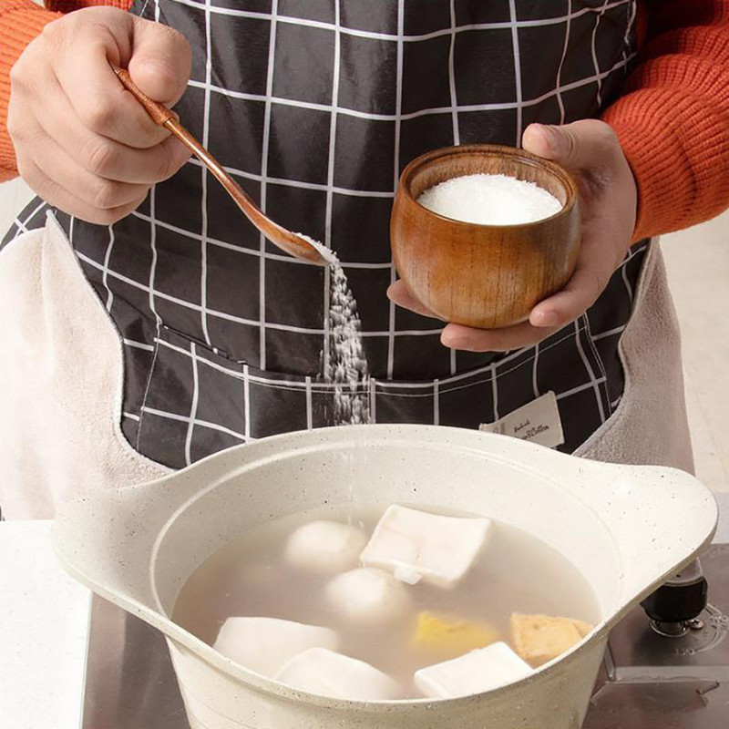 1db Natúr fából készült étkészlet Fűszeres üveg Konyhai kellékek Fűszeres szósz edény fedővel Tál Sószóró doboz Konyha szójaszószos Cruet