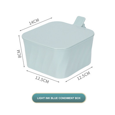 Cutie de condimente de bucătărie 4 în 1 Sare Piper Suport pentru condimente Borcane Bol de zahăr Seturi de dispozitive Cutie pentru condimente Unelte de gătit Organizator de obiecte de bucătărie