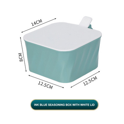 Cutie de condimente de bucătărie 4 în 1 Sare Piper Suport pentru condimente Borcane Bol de zahăr Seturi de dispozitive Cutie pentru condimente Unelte de gătit Organizator de obiecte de bucătărie