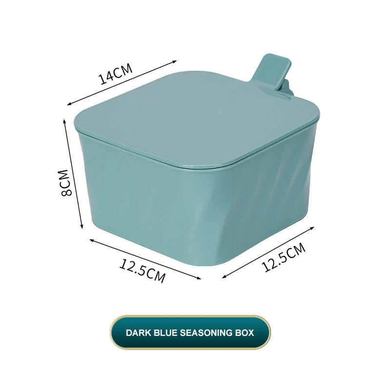 Cutie de condimente de bucătărie 4 în 1 Sare Piper Suport pentru condimente Borcane Bol de zahăr Seturi de dispozitive Cutie pentru condimente Unelte de gătit Organizator de obiecte de bucătărie