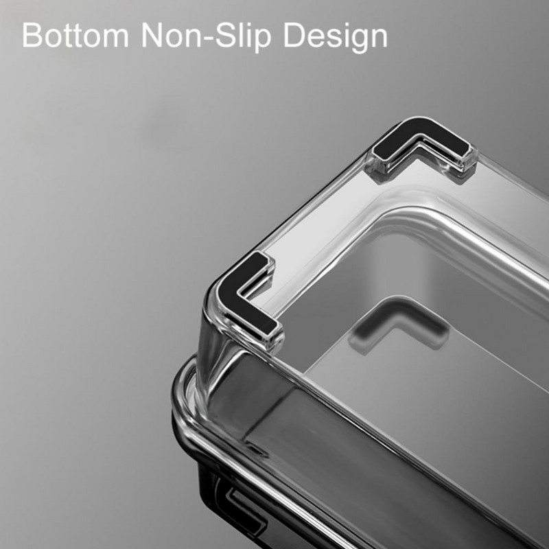 Cutie de condimente din acril transparent cu grilă 3/4 pentru sare și piper Recipient pentru condimente de bucătărie Depozitare condimente cu lingură