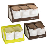 Virtuvė Buitinė sieninė cukraus dubenėlis Druska Prieskoniai Stiklainiai Organizatorius Pagardų laikymo Talpykla Virtuvės Prieskonių Dėžutės Programėlės