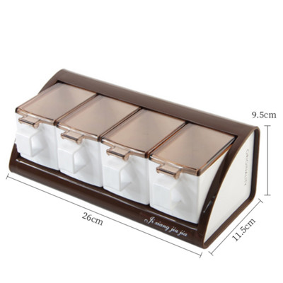 Virtuvė Buitinė sieninė cukraus dubenėlis Druska Prieskoniai Stiklainiai Organizatorius Pagardų laikymo Talpykla Virtuvės Prieskonių Dėžutės Programėlės