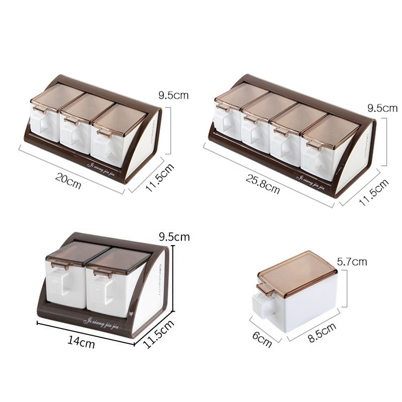 Virtuvė Buitinė sieninė cukraus dubenėlis Druska Prieskoniai Stiklainiai Organizatorius Pagardų laikymo Talpykla Virtuvės Prieskonių Dėžutės Programėlės