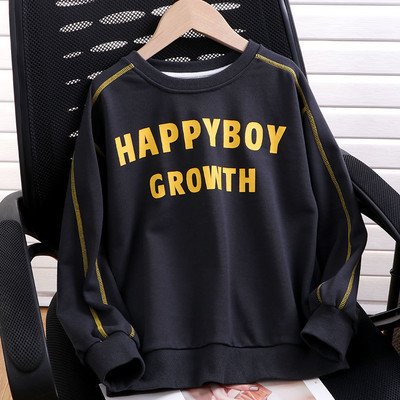 Hosszú ujjú, feliratos gyerek pulóver