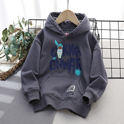 Gyermek pulóver pehely béléssel és kapucnival