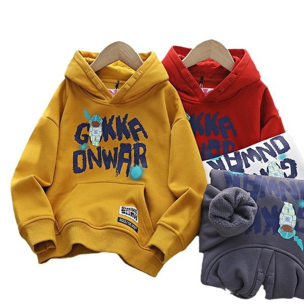 Gyermek pulóver pehely béléssel és kapucnival