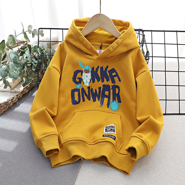 Gyermek pulóver pehely béléssel és kapucnival