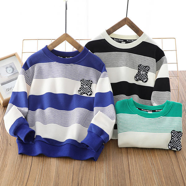 Hímzéssel ellátott, alkalmi gyerekpulóver fiúknak