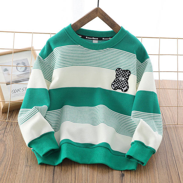 Hímzéssel ellátott, alkalmi gyerekpulóver fiúknak