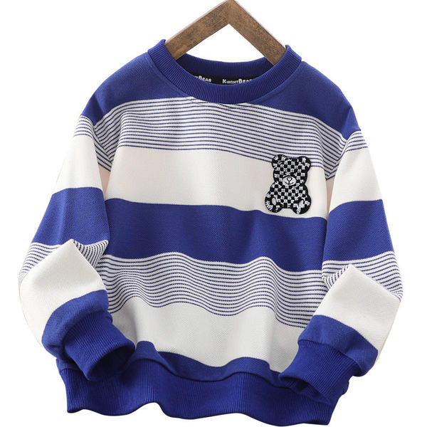 Hímzéssel ellátott, alkalmi gyerekpulóver fiúknak