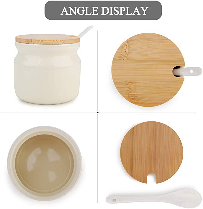 Bucătărie de uz casnic borcan de condimente din ceramică sare shaker piper oțet sticlă ulei zahăr chili condimente set borcan depozitare