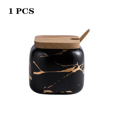 Kerámia fűszeres edény szett fűszer tároló doboz bors- és sótartó cukortál konyhai fűszeres palack tároló tartály Saleiro