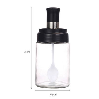 Sticla de condimente de sticlă Organizator de condimente Borcan Container pentru condimente Sare Zahăr Piper Oliver Depozitare ulei pentru unelte de bucătărie pentru grătar