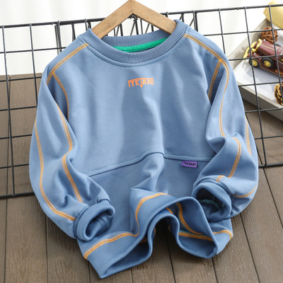Bluza casual pentru copii cu gat rotund pentru baieti