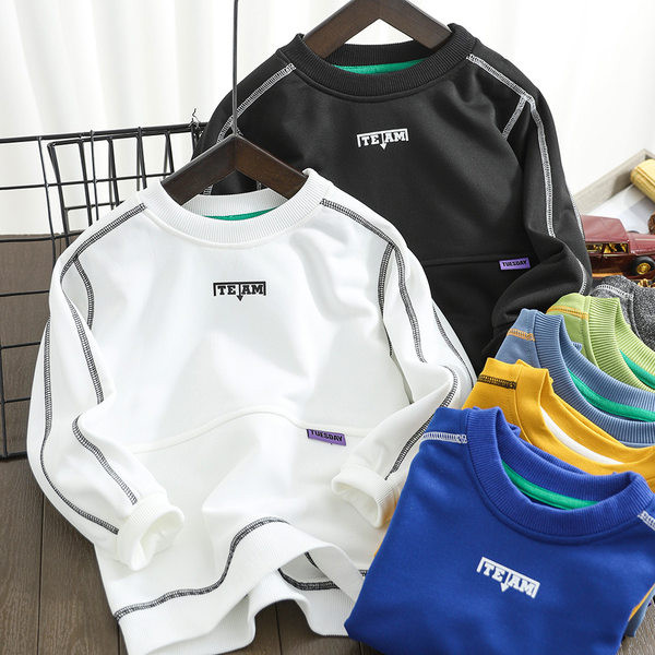 Bluza casual pentru copii cu gat rotund pentru baieti