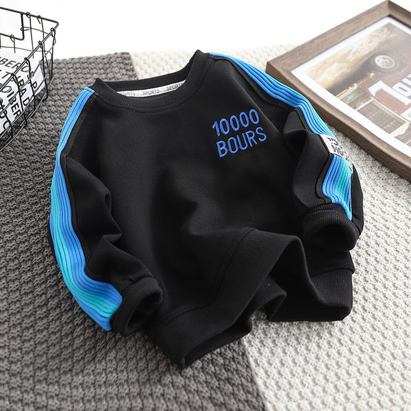 Bluză casual pentru copii cu decolteu oval și inscripție