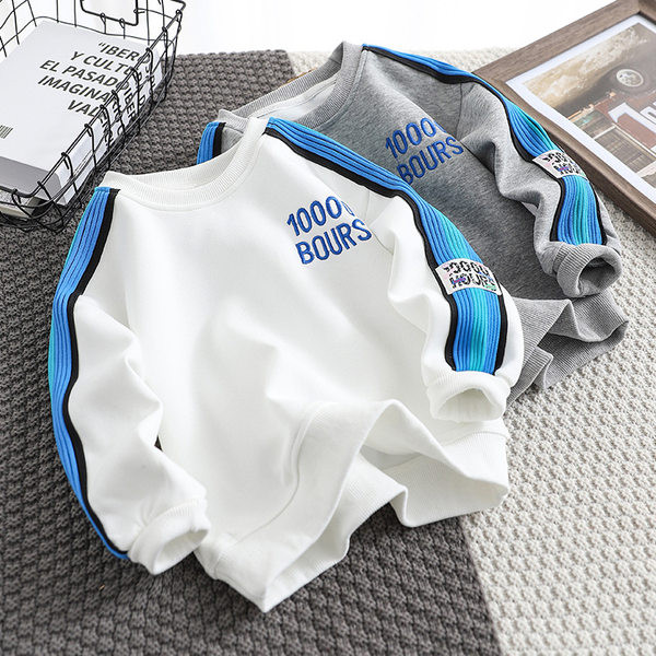 Bluză casual pentru copii cu decolteu oval și inscripție