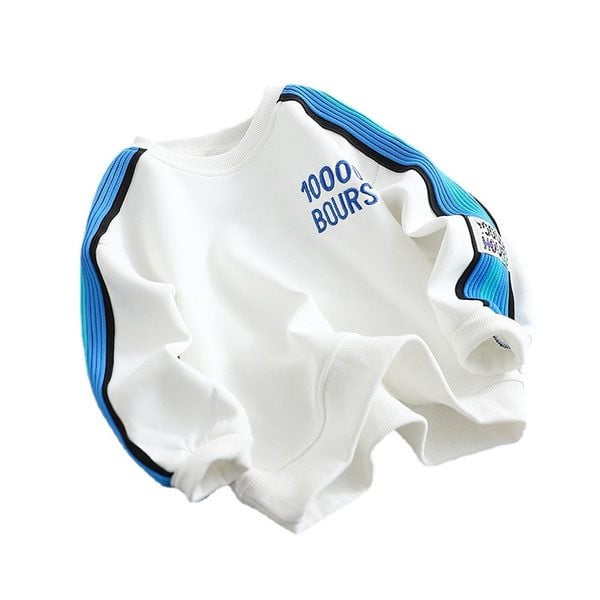 Bluză casual pentru copii cu decolteu oval și inscripție