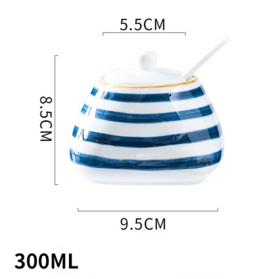 Kerámia fűszeres edénykészlet konyhai háztartási sótartó fűszeres doboz fűszeres üveg fűszercukor MSG fűszeres edény