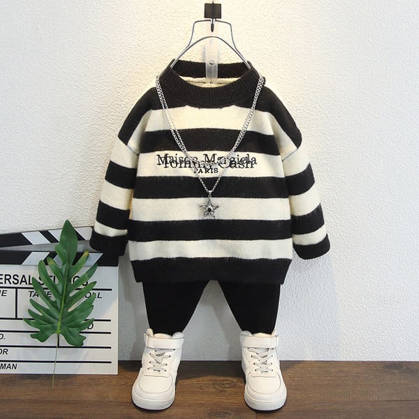 Pulover de puf pentru copii cu element metalic