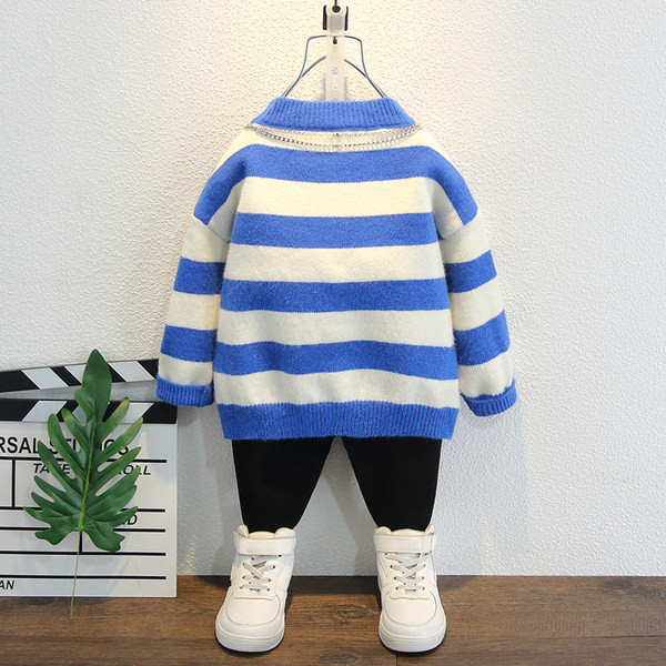 Pulover de puf pentru copii cu element metalic