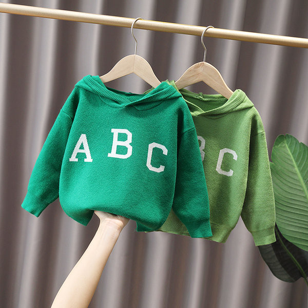 Naujo modelio vaikiškas megztinis su gobtuvu berniukams