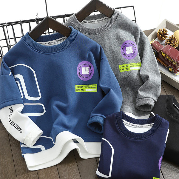 Ležérna mikina s dlhým rukávom pre chlapcov