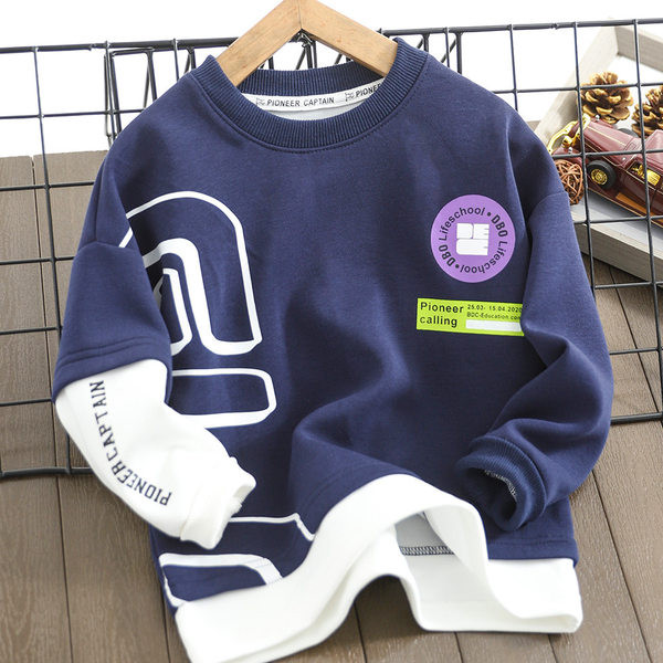 Ležérna mikina s dlhým rukávom pre chlapcov