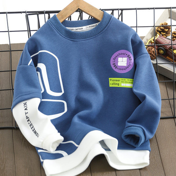 Ležérna mikina s dlhým rukávom pre chlapcov