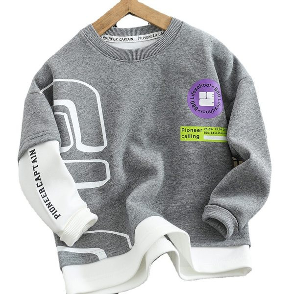 Ležérna mikina s dlhým rukávom pre chlapcov