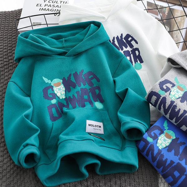 Hanorac de toamna pentru copii cu buzunar si gluga