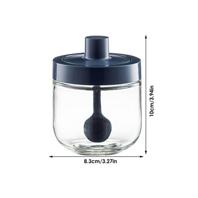 300 ml-es Fűszerüveg Lezárt Cruet Fűszeres Üveg Fűszerüveg Fűszerekhez Bors Só Konyhai Fűszertartó Ecset Kanál Rúd