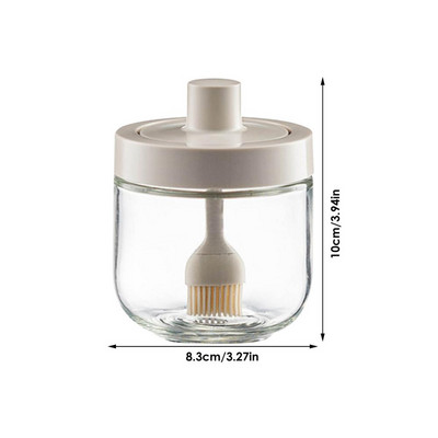 300 ml-es Fűszerüveg Lezárt Cruet Fűszeres Üveg Fűszerüveg Fűszerekhez Bors Só Konyhai Fűszertartó Ecset Kanál Rúd