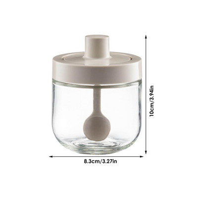 300 ml-es Fűszerüveg Lezárt Cruet Fűszeres Üveg Fűszerüveg Fűszerekhez Bors Só Konyhai Fűszertartó Ecset Kanál Rúd
