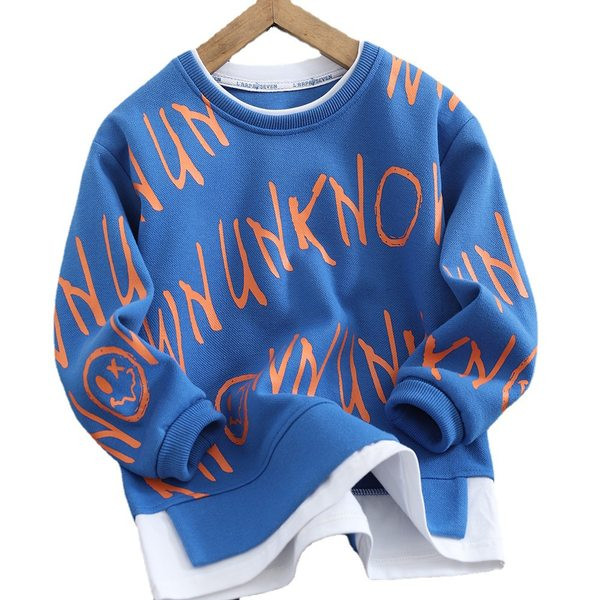 Modern, kerek nyakú gyerekblúz fiúknak