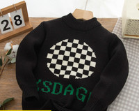 Pulover casual pentru copii de culoare neagra pentru baieti