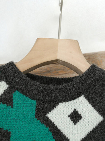 Нов модел пуловер за момчета с надпис о дълъг ръкав