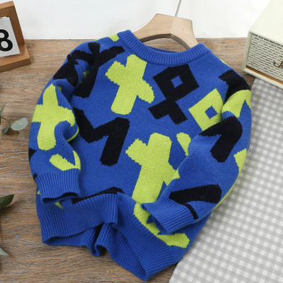 Model nou de pulover cu maneca lunga pentru baieti