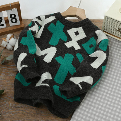 Model nou de pulover cu maneca lunga pentru baieti