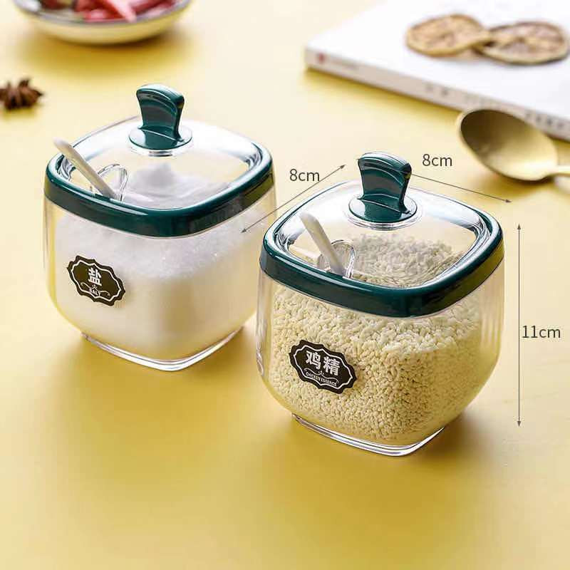 Vürtsipudeli plastikust maitseainepurgi komplekt koos lusikaga soolaloksuti suhkrumahuti kastmekausi jaoturi ja köögi vürtsiriiuliga