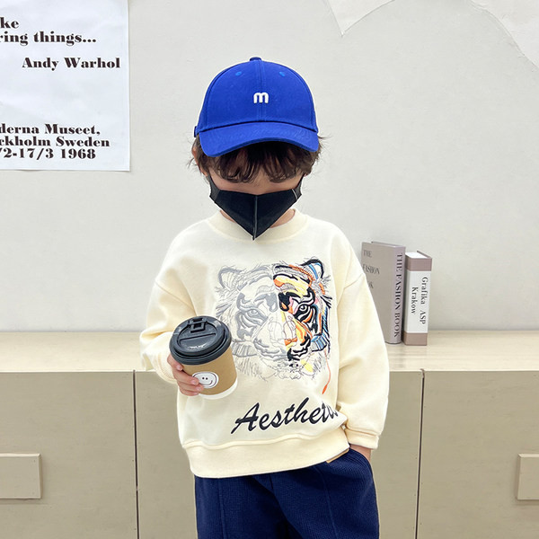 Madingi megztiniai berniukams su siuvinėjimais ir užrašais