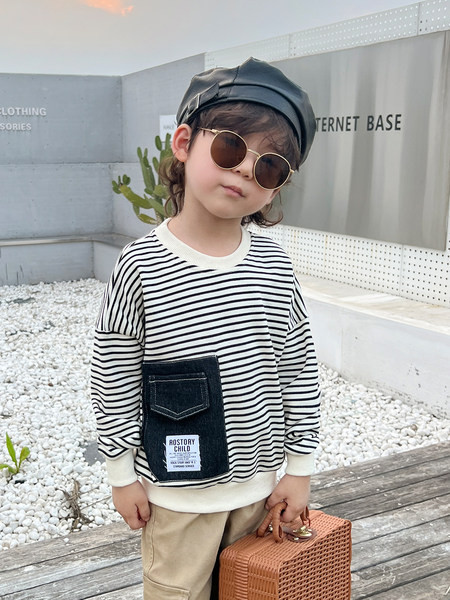 Φούτερ με μακρυμάνικο λογότυπο για αγόρια