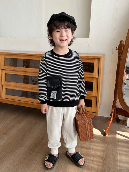 Φούτερ με μακρυμάνικο λογότυπο για αγόρια