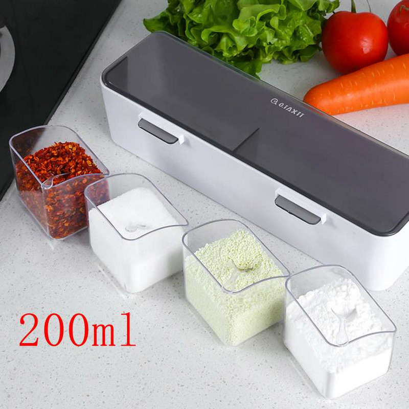 Konyhai fűszertartó falra szerelhető sós cukor fűszeres doboz 200 ml fűszerdobozok fűszertároló polc konyhai fűszerszervező especiero